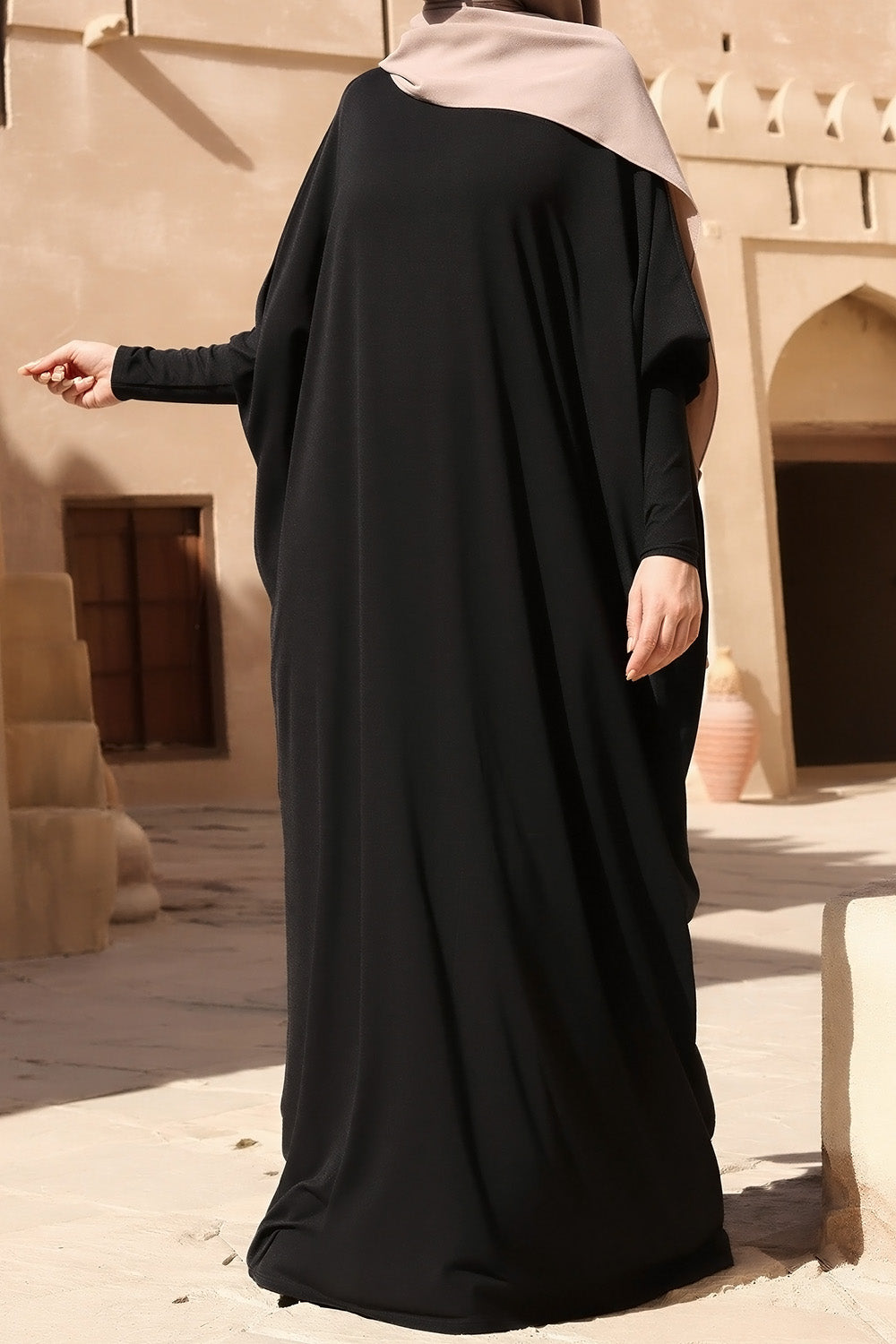 Abaya en jersey SB Relaxed Batwing AS015 noire