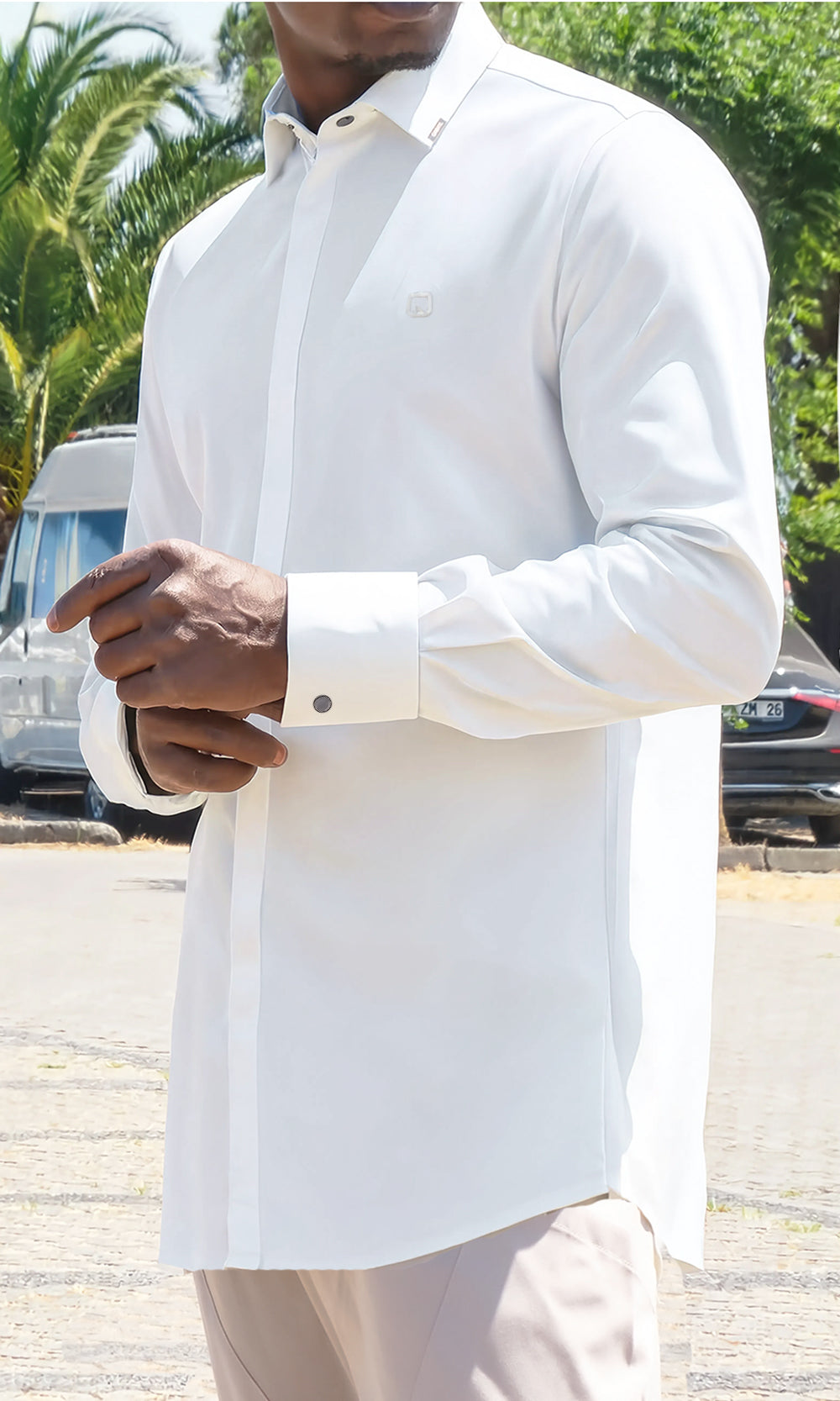 QTT1014 Design Shirt in Cream