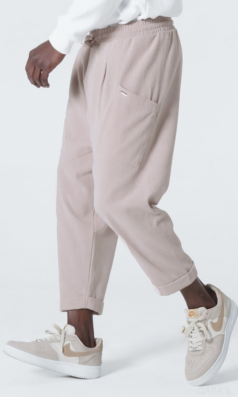 QL Sarouel Design Kadife en Beige