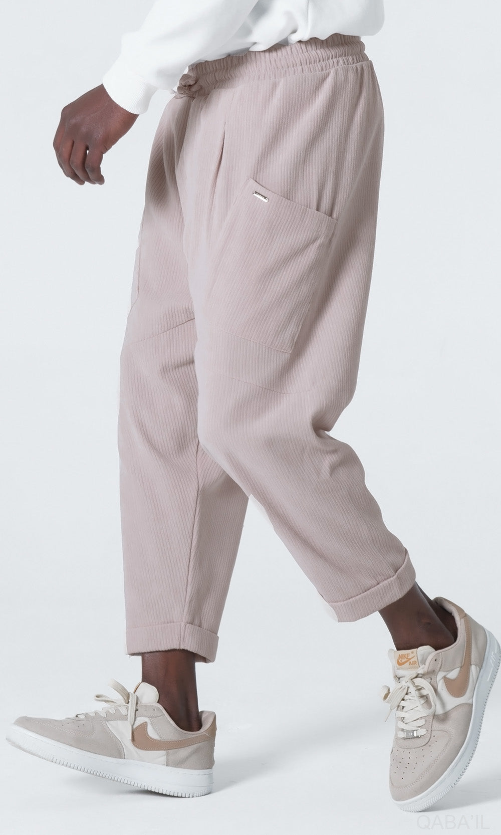 QL Sarouel Design Kadife en Beige